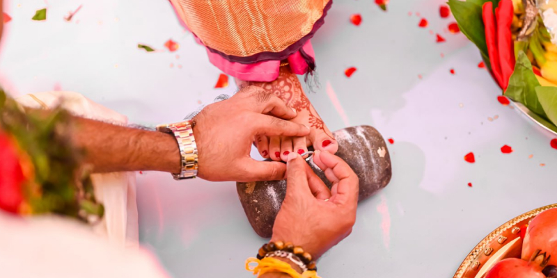 South Indian Wedding Ritual - Toe Ring Ceremony